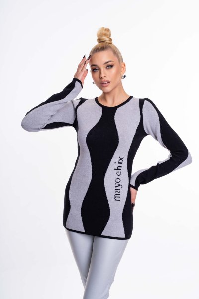 Mayo Chix - Scorso pulóver kötött szürke