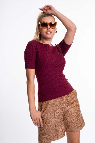 Mayo Chix - Réka pulóver kötött burgundi