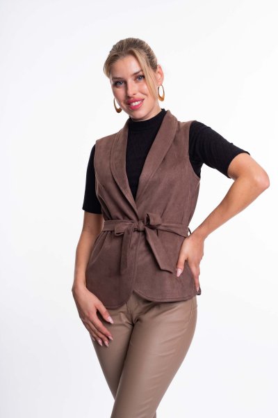 Mayo Chix-  Crystal mellény velúr csoki