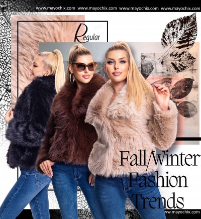 Mayo Chix - Regular kabát műszőrme beige