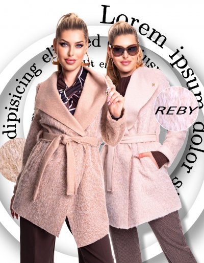 Mayo Chix -Reby kabát lámaszőr világosbézs