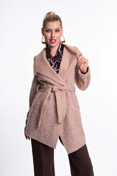 Mayo Chix -Reby kabát lámaszőr sötétbézs