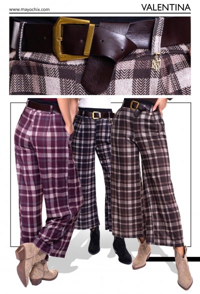 Mayo Chix- Valentina nadrág fekete kockás