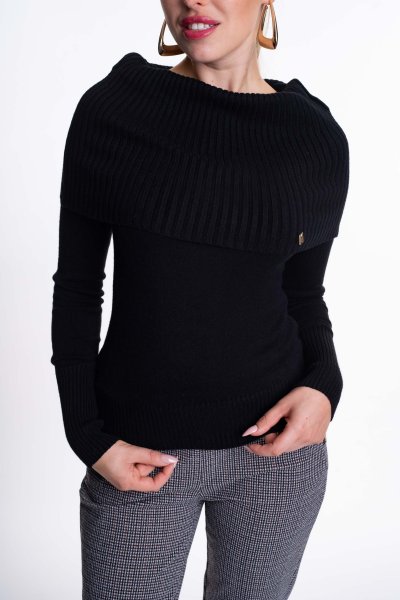 Rubic pulóver kötött fekete