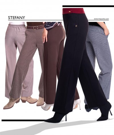 Stefany nadrág sötétbézs mintás