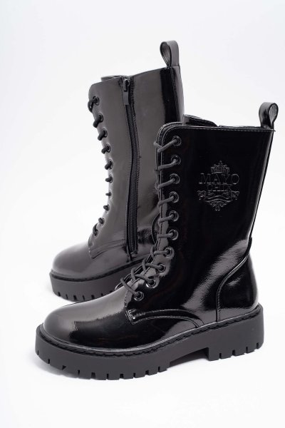 Mayo bakancs fekete lakk 5210