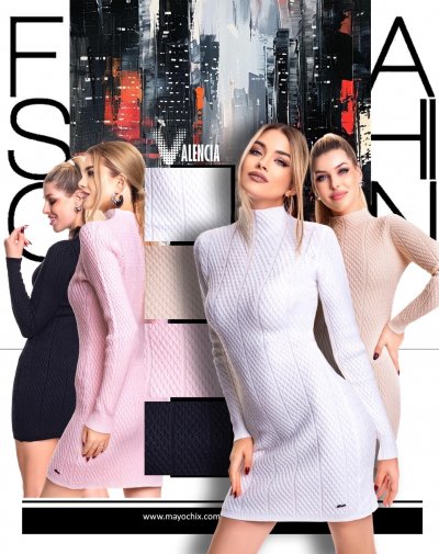 Valencia ruha kötött beige