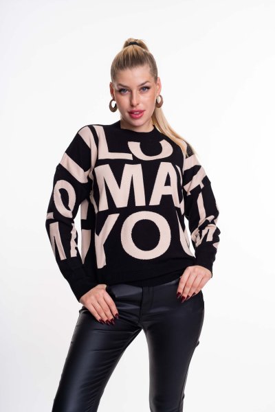 Mayo Chix - Polly pulóver kötött fekete