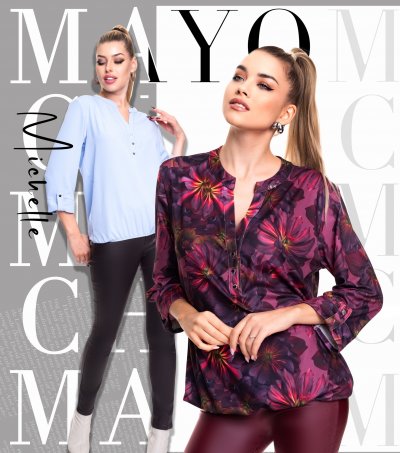 Michelle blúz virágos hosszú