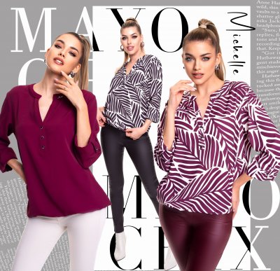 Michelle blúz mintás csoki