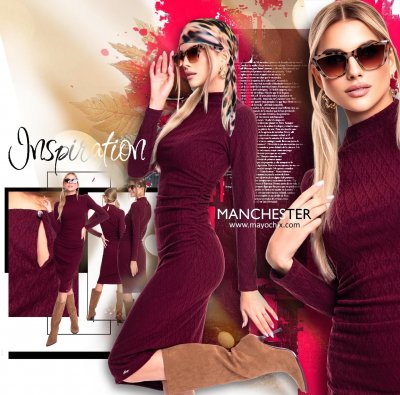 Manchester ruha burgundi