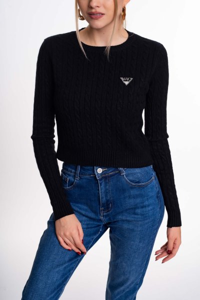 Mayo Chix - Filippa pulóver kötött fekete