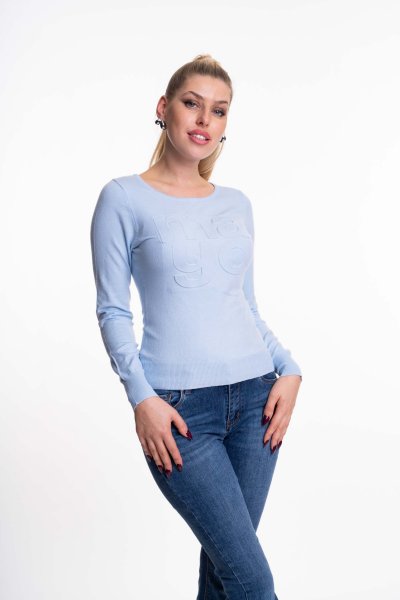 Mayo Chix - Teonna pulóver kötött világoskék