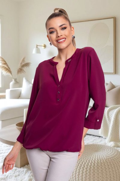 Michelle blúz burgundi