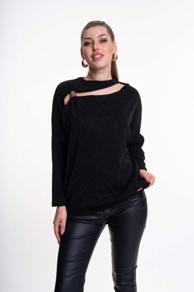 Liva tunika alkalmi fekete csíkos mintás