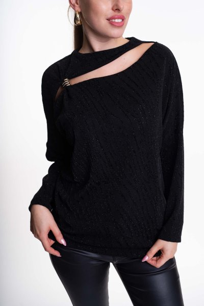 Liva tunika alkalmi fekete csíkos mintás