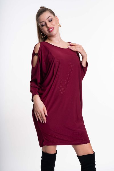 Santa ruha alkalmi burgundi csilis