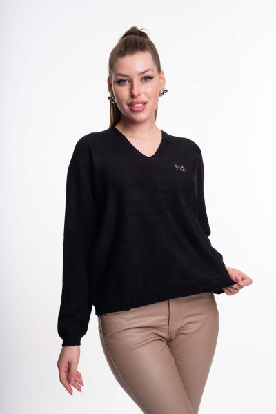 Mayo Chix - Montblanc pulóver kötött fekete