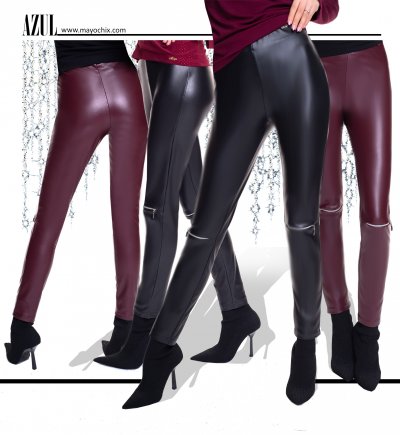 Azul nadrág műbőr burgundi