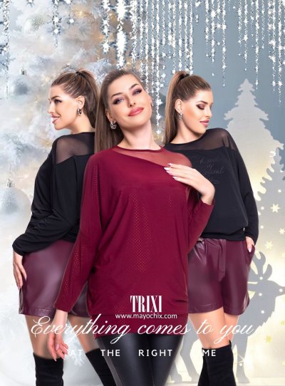 Trixi tunika alkalmi burgundi