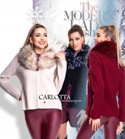 Carlotta kardigán kötött világosbézs 