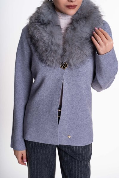 Carlotta kardigán kötött szürke