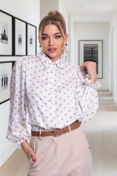 Mayo Chix - Milton blúz pöttyös nyers