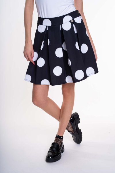 Wallé szoknya fekete pöttyös