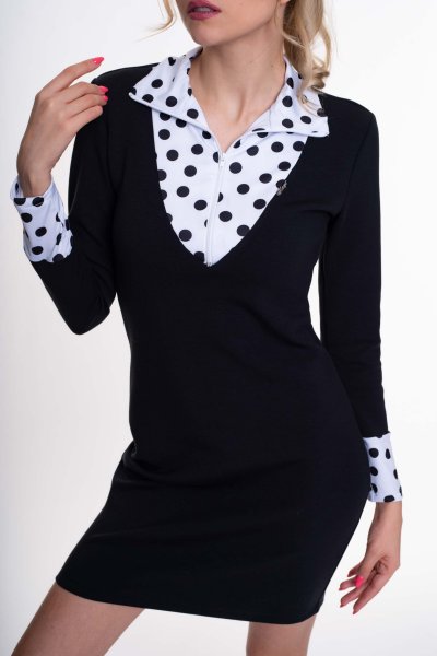 Mimi ruha mintás fekete