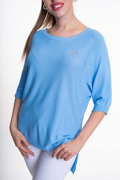 Mayo Chix - Cristo pulóver kötött kék 