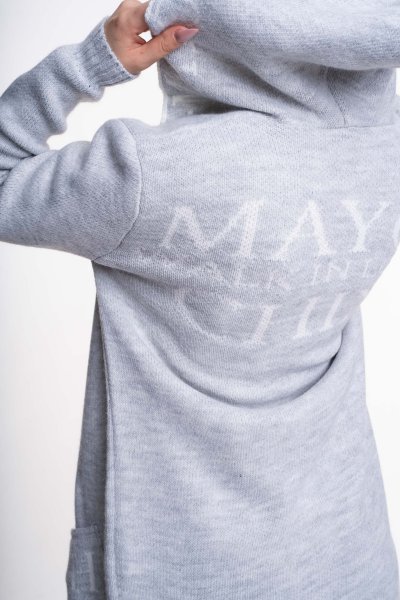 Wolf kardigán kötött szürke