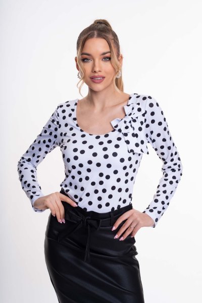 Tondo póló fehér pöttyös