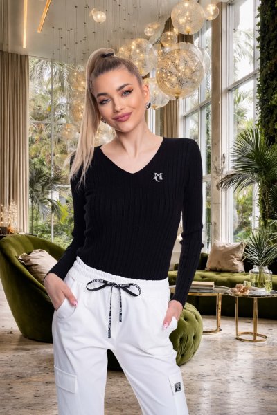 Mayo Chix - Madison pulóver kötött fekete