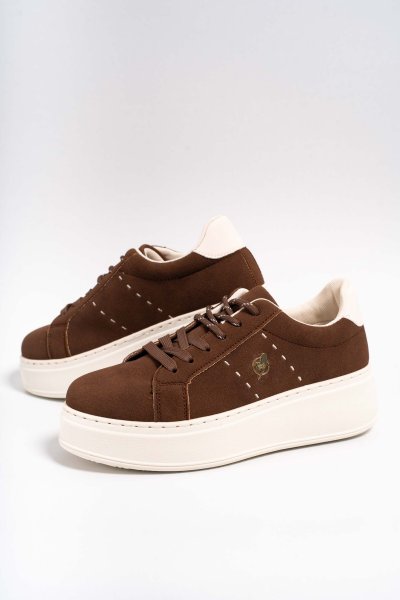 Emelt talpú félcipő 6105 coffe