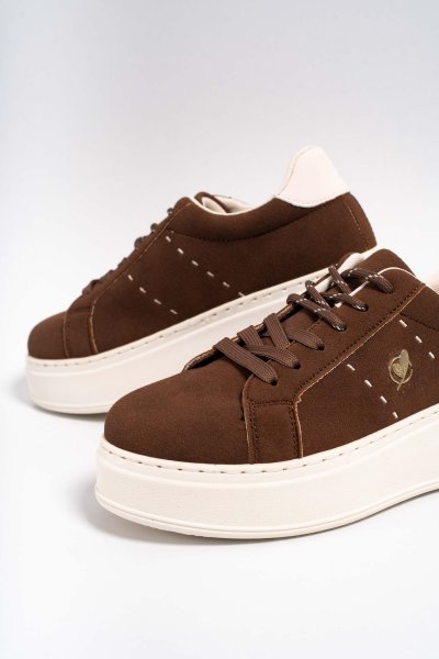 Emelt talpú félcipő 6105 coffe