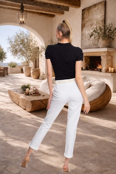 Escalade nadrág fonott öves nyers