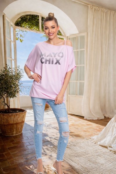 Mayo Chix - Tenes tunika strasszos púder