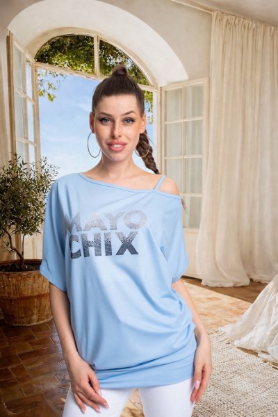 Mayo Chix - Tenes tunika strasszos világoskék