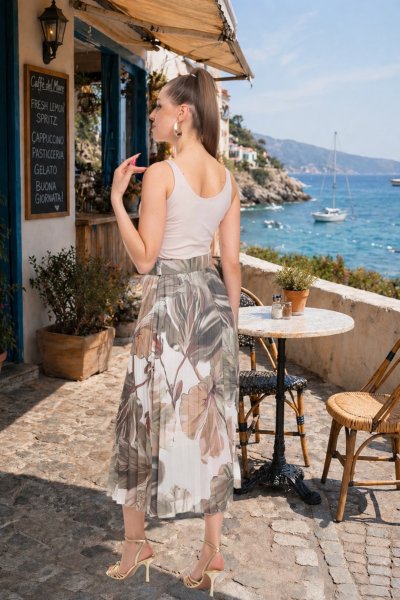 Mayo Chix - Isabella szoknya mintás khaki