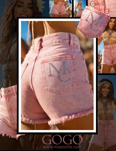 Gogo farmer short rózsaszín