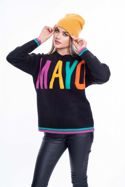 Mayo Chix - Pompei pulóver kötött fekete