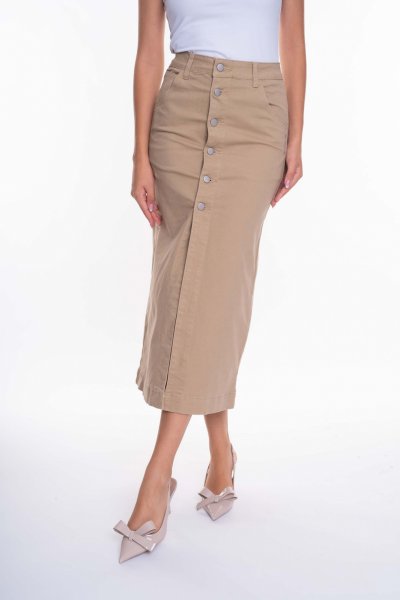 Mayo Chix- Róma farmer szoknya sötétbézs 