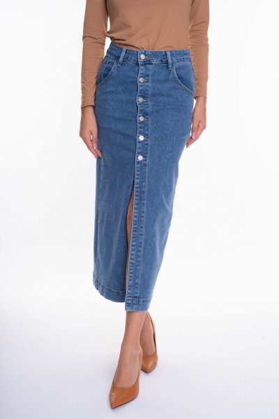 Mayo Chix- Róma farmerszoknya kék 