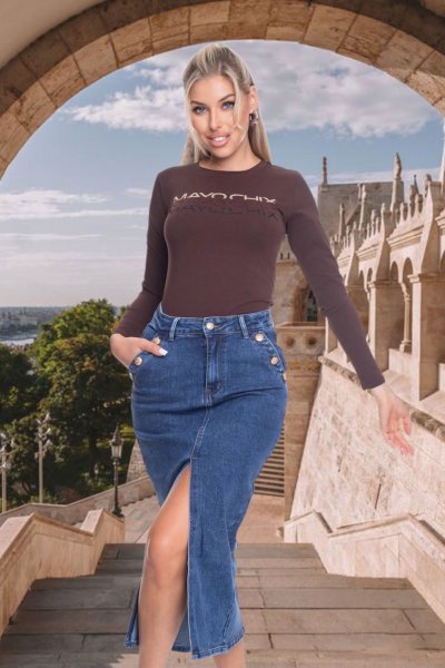 Mayo Chix- Nürnberg farmerszoknya kék 