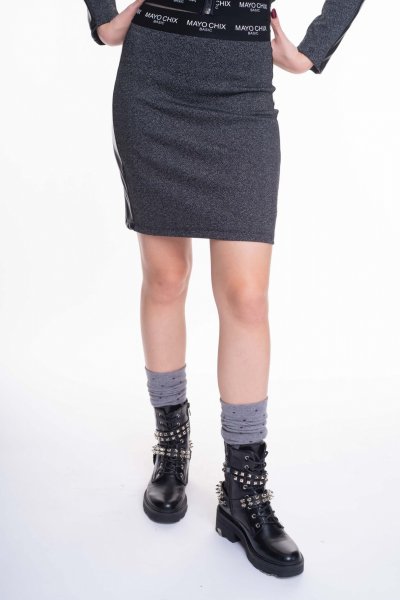 Mayo Chix- Vista szoknya sötét szürke punto