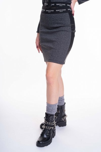 Mayo Chix- Vista szoknya sötét szürke punto