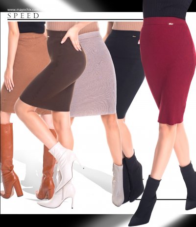 Mayo Chix- Speed szoknya kötött bordó