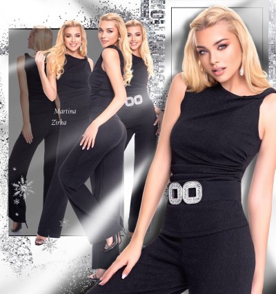 Mayo Chix- Zirka nadrág fekete alkalmi