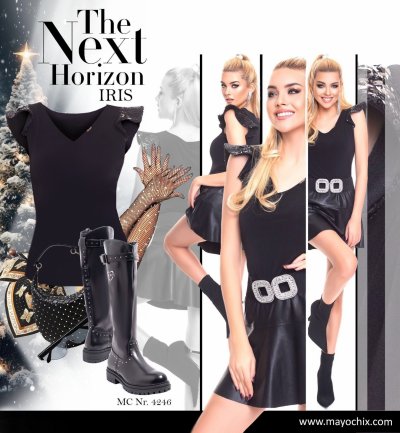 Mayo Chix-  Iris póló alkalmi fekete