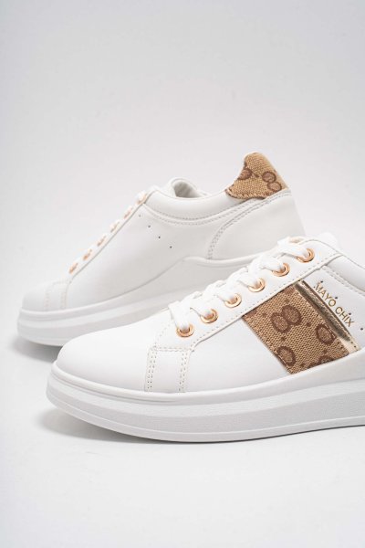 Mayo Chix - Sportos fazonú fehér,arany cipő 5106